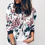 10 Colors Floral Print Spring Women's Bomber Jackets plus Size Short Female Coat Zipper Outwear Long Sleeve Womens Jacket