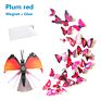 12Pcs One Pack 10 Colors Pvc Butterflies 3D Wall Sticker Home Decorations Refrigerator Decoration Wall Sticker Butterfly