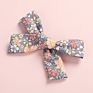 13 Colors Handmade Cotton Fabric Hair Bows Hair Clips for Girls Floral Plaid Knot Hairpins Baby Shower Gift