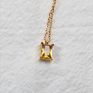 18K Gold Plated Stainless Steel Chain Layered Multicolor Gemstone Necklace for Women