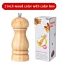 2 Size of Retro and Wood Colors Pepper Mill 5/8 Inch Salt and Pepper Grinder Set