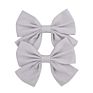 2Pcs/Pair 24 Colors Vintage Linen Fabric Bow Hair Clip Korean Headwear Ponytail Clip Simple Fabric Girl Hair Bows
