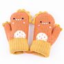 3-8 Years Old Cold-Proof and Warm Mittens Cartoon plus Velvet Skiing Children's Dinosaur Halter Gloves