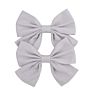 3.3Inch 2Pc/Lot 24 Colors Cute Colorful Solid Ribbon Grosgrain Hair Bow with Clips Ribbon Headwear Hairpin Hair Accessories