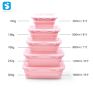 350Ml 500Ml 800Ml 1200Ml 1600Ml Collapsible Silicone Lunch Boxes Microwave Silicone Food Storage Container