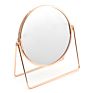 360 Degree Rotatable Metal Table Makeup Mirror Frame Desktop Vanity Mirror Make up Mirror 4 Inch Silver Rose Gold Round