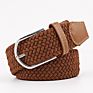 42 Colors Men Women Casual Knitted Pin Buckle Belt Woven Canvas Elastic Expandable Braided Stretch Belts Plain Webbing Strap