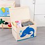 51.8*35.8*35.5Cm Foldable Organizer with Lid Oxford Fabric Cute Animal Washable Kids Toys Storage Box