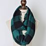 72 Colors Chic Knit Acrylic Women Tartan Plaid Infinity Scarf Bandana Grid Check Red Buffalo Plaid Snood Wraps