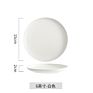 7/8/10 Inch European Nordic Style Flat Plain White round Porcelain Ceramic Dessert Dinner Plate for Restaurant