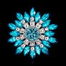 9 Colors Shiny Red Blue Big Crystal Rhinestone Sun Flower for Women Brooches Pins Scarf Accessories Wedding Jewelry Gifts 6.8 Cm