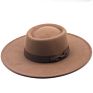 9Cm Wide Brim Bowknot Bowler Hat Ladies Elegant Retro Style British Woolen Jazz Hat Autumn Solid Color Panama Hat