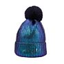 A2276 in Stock Gold Stamp Parent-Child Hat Sequin Shiny Cap Warm Caps Knitted Pom Pom Beanies Hats