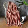 Acrylic Throw Blanket Hand Woven Knit Blankets and Throws with Fringe Tassel for Couch Sofa Bed