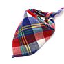 Adjustable Pet Washable Triangle Plaid Pet Bandanas Dog Scarf Bandana