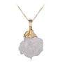 American Irregular Natural Stone Pendants for Making Necklace Simple Gold Plated Amethyst Rough Stone Crystal Necklace