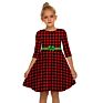 Arrivals Half Sleeve Red Black Plaid Print Dress Christmas Girls Dresses