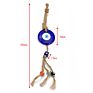 Arrivals Jute Rope Bohemian Blue Turkish Eyes Key Chain Accessories Glass Beaded Color Evil Eyes Keychain