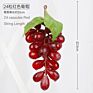 Artificial Grape Bunch Fake Grapes Vine Plastic Raisins Leaf Rattan Fruit Props Indoor Ceiling Decor Grape Leaves Artificial