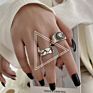 Aug Jewelry Mixed Mixed Batch Optional 925 Silver Female Old Vintage Jewelry, Opening Adjustable Thai Silver Ring