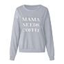 Autumn and Loose Oversized Long Sleeves Women's Hoodies Letter Pattern Printed Crewneck Sweatshirt