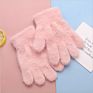 Autumn and Plush Knitted Gloves Solid Color Fleece-Lined Thickened Children's Gloves