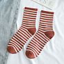 Autumn and Socks Women's Classic Stripe Tube Socks Japanese Department College Wind Breathable Cotton Socks