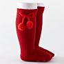 Autumn Children's Knee High Socks Baby Girls Cute Ball Decoration Tube Socks Little Girls Pom Deco Double Needle