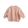 Autumn Newly Baby Girls Solid Color Cardigan Oversized Knit Kids Sweaters