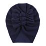 Autumn Soft Warm Beanies Photography Props Infant Headwraps Baby Hats Solid Faux Cashmere Hat Turban with Bows
