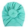 Cotton Solid Color With Donuts Knotted Newborn Headscarf