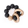 Baby Nursing Bracelets Food Grade Silicone Teether Teething Wood Rattles Toys Baby Teether Bracelets Nursing Toys Gift
