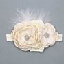 Baby Sparking Rhinestone Feather Headband Girl Flower Hair Bow Headwear Velvet Hair Band Girls Accessories