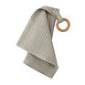 Baby Teether Blanket Muslin Lovey Baby Pacifier Blanket Wooden Teether Newborn Security Blanket