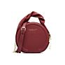 Bags for Ladies Girls round Chain Sling Shoulder Crossbody Pu Leather Bag