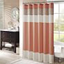 Bathroom Shower Rayon Stitching Stripe Modern Microfiber Shower Curtain,Extra Long Shower Curtain with Small Eyelet