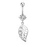 Beach Gold/Silver Plated Stainless Steel Body Piercing Jewelry Women Star Crystal Moon Pendant Belly Button Rings Barbell