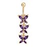 Belly Button Nail Medical Butterfly Shape Navel Nail Piercing Jewelry for Woman