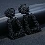 Big Vintage Earrings for Women Gold Color Geometric Statement Earring Earing Hanging Black Yellow Red Jewelry