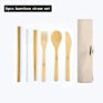 Biodegradable Bamboo Fiber Tableware Sets Spoon Fork Knife Straw Chopsticks Reusable Bamboo Fiber Cutlery Set