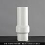 Black Spot White Matte Floor Vase Modern Porcelain Top Vase