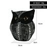 Black White Silver Color Owl Statue Modern Creative Abstract Sculpture Table Top Resin Craft