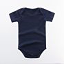 Blank Newborn Baby Girl Boy Clothes 100% Cotton Solid Color Short Sleeve Onesie Bodysuit