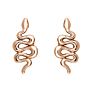 Bohemian Earrings Jewelry 925 Sterling Silver 18K Gold Plated Ear Cuff Snake Stud Earrings