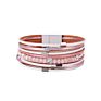 Bohemian Ethnic Style Jewelry Multi Layer Leather Wrap Bracelet Retro Exquisite Crystal Beads Leather Wrist Bands Bangle