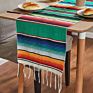 Boho Ethnic Style Beach Blanket Beach Towel Tassels Throw Rug Mexican Style Picnic Blanket Handmade Striped Tablecloth