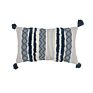 Boho Farmhouse Decorative Fall Blue Throw Pillow Covers 18X18 Customized Cotton Jacquard Tufted Pillow Cover