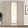 Boho Style Linen Embroidery Blackout Curtain for Living Room