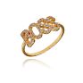 Brass Simple Men Gold Rose Popular Boss Lettering Ring