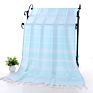 Bright Colored Two-Striped Beach Towel Pestemal Turkish Hammam Spa Towel Organic %100 Cotton Bath Towel Made in Turkey